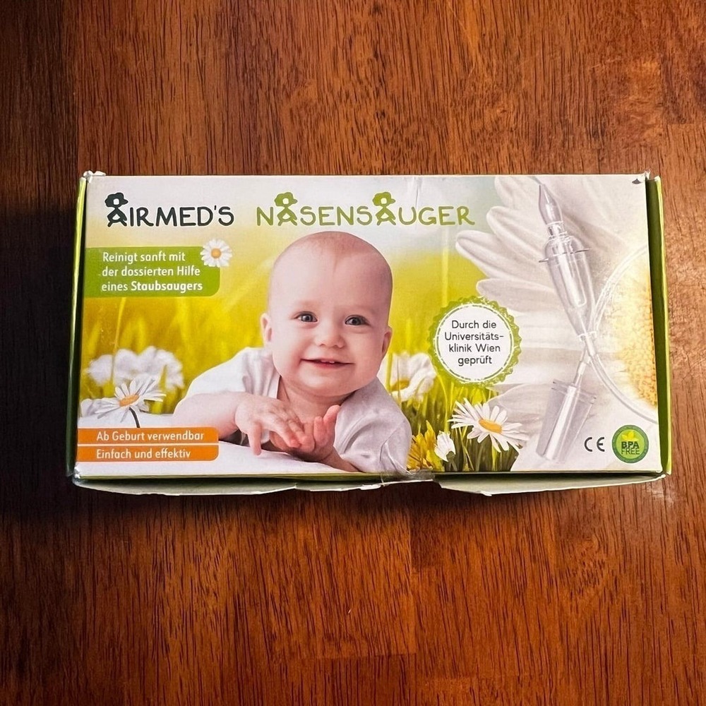 Airmed's Vac Nasal Aspirator Baby OS Clear New Clinically Tested BPA Free